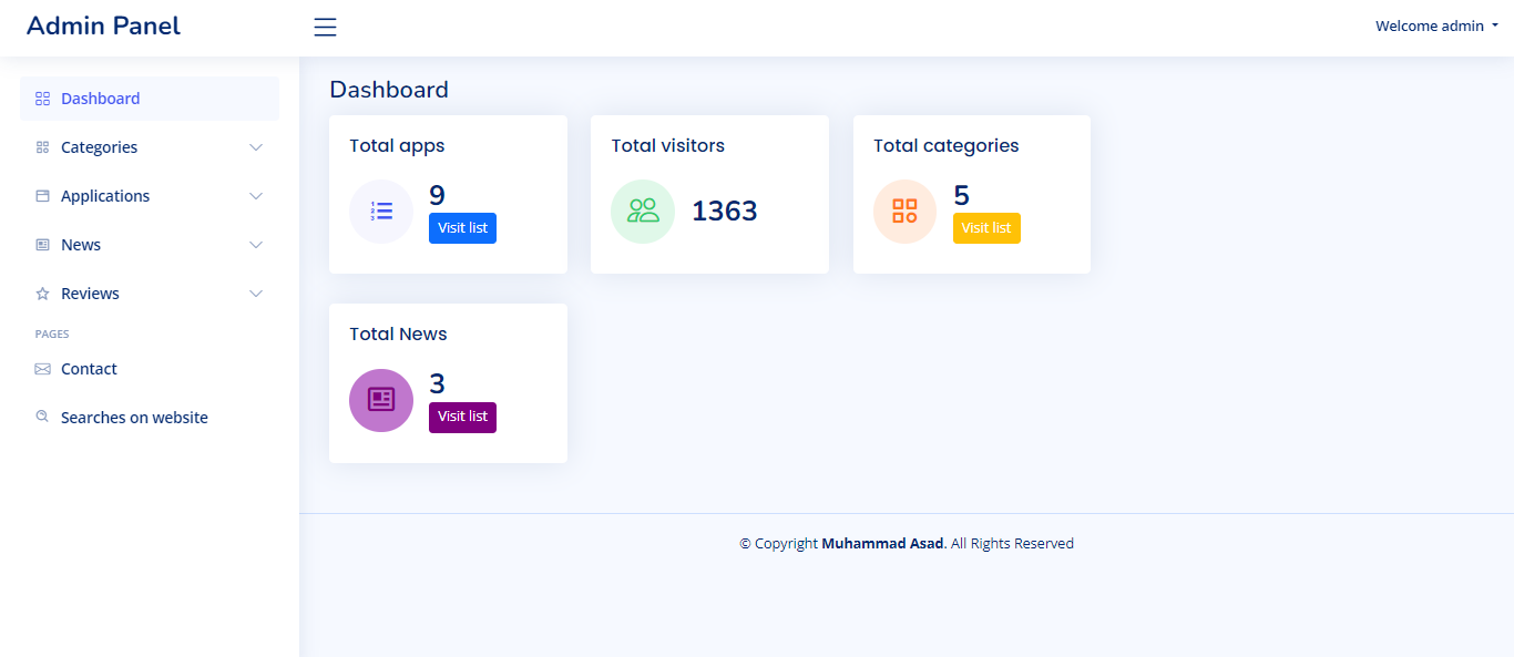 Responsive Software Downloading Website Project  In Laravel