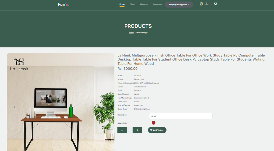 Furniture Ecommerce Website Project in Laravel for Beginners